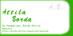 attila borda business card